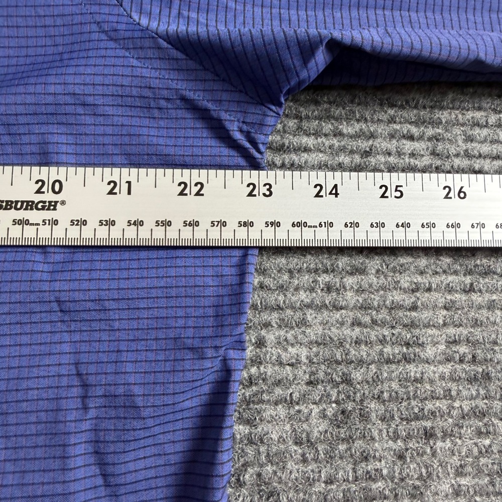 UNTUCKit Langhome Mens Large Blue Striped Performance Stretch Button Down Shirt - Picture 8 of 12